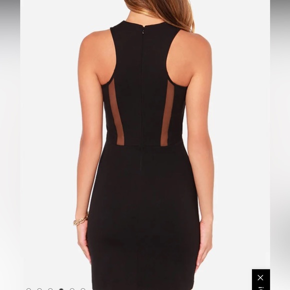 BB Dakota Little Black Dress with mesh detail - size large - Picture 8 of 9